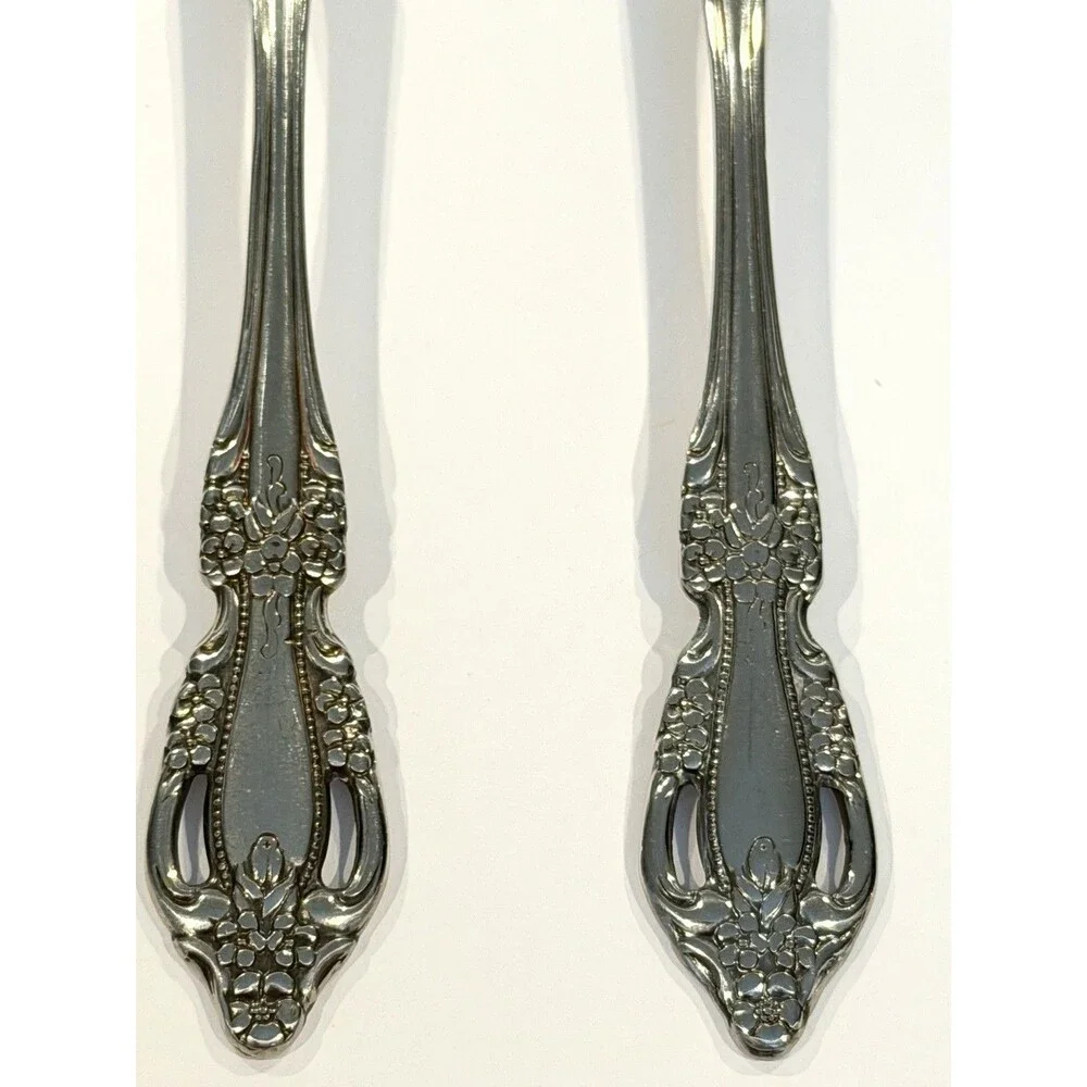 6 Oneida Raphael Stainless Soup Spoons Tablespoons Distinction Deluxe Flatware